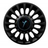 Kit serie 4 copricerchi coppa ruota con logo blu 15"