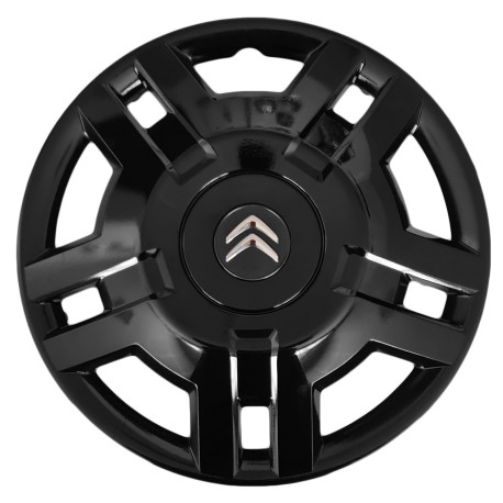 Kit serie 4 copricerchi coppe ruota 15" nere