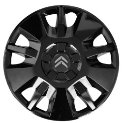 Kit serie 4 copricerchi coppe ruota 15" nere