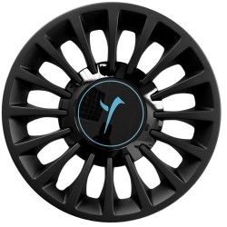 Copricerchio singolo coppa ruota 15" con cover nera e logo blu