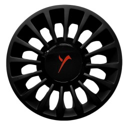 Copricerchio singolo coppa ruota 15" con cover nera e logo rosso
