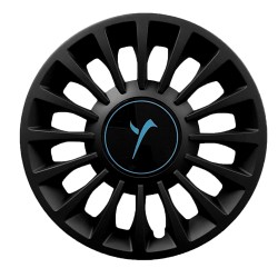 Copricerchio singolo coppa ruota con logo blu 15"