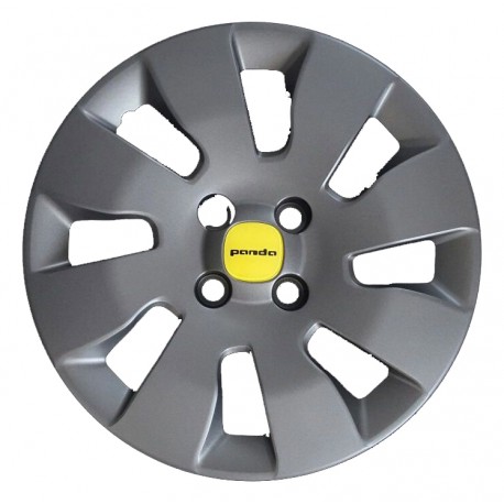 Copricerchio coppa ruota 14" nera con logo giallo