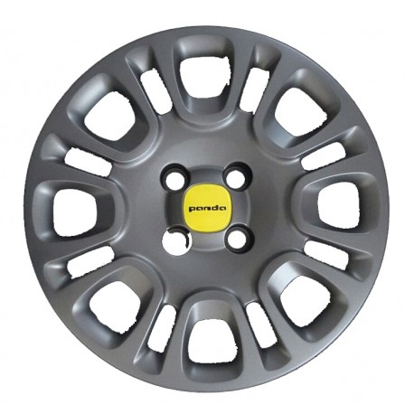 Copricerchio coppa ruota 14" nera con logo giallo