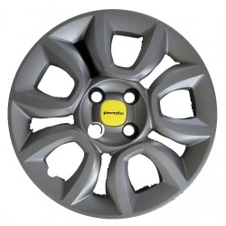 Copricerchio coppa ruota 15" nera con logo giallo