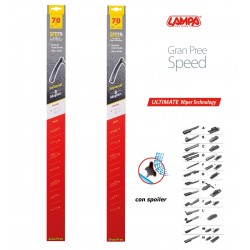 Gran Pree Speed Coppia spazzole tergicristallo flat 70+35 cm