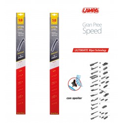 Gran Pree Speed Coppia spazzole tergicristallo flat 58 cm