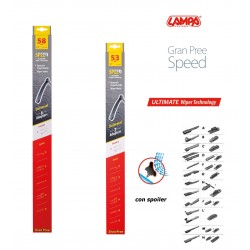 Gran Pree Speed Coppia spazzole tergicristallo flat 58+53 cm