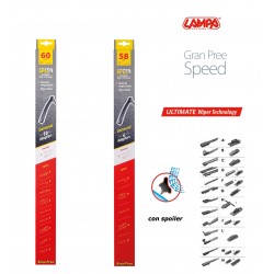 Gran Pree Speed Coppia spazzole tergicristallo flat 60+58 cm