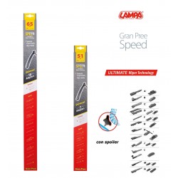 Gran Pree Speed Coppia spazzole tergicristallo flat 65+51 cm