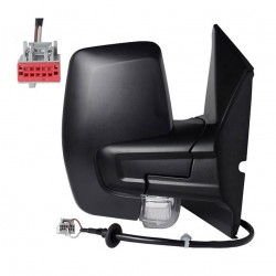 Specchietto elettrico termico con freccia nero dx