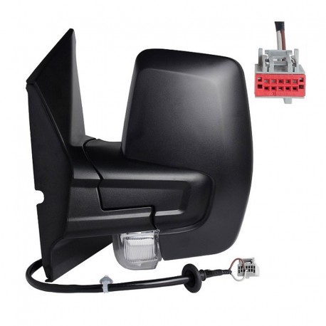 Specchietto elettrico termico con freccia nero sx