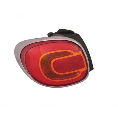 Gruppo ottico posteriore con cornice cromata modello Living 7 posti sx