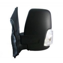 Retrovisore manuale con freccia bianca braccio corto nero lato guida sx