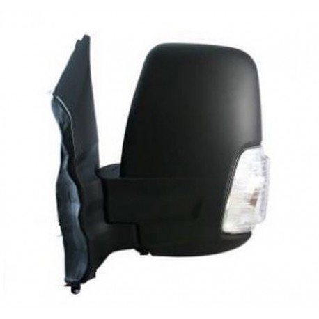 Retrovisore manuale con freccia bianca braccio corto nero lato guida sx