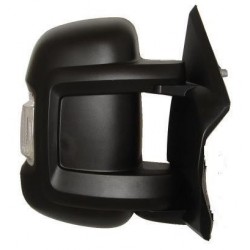 Retrovisore manuale braccio corto con freccia integrata nero dx