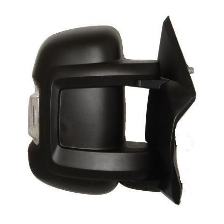 Retrovisore manuale braccio corto con freccia integrata nero dx