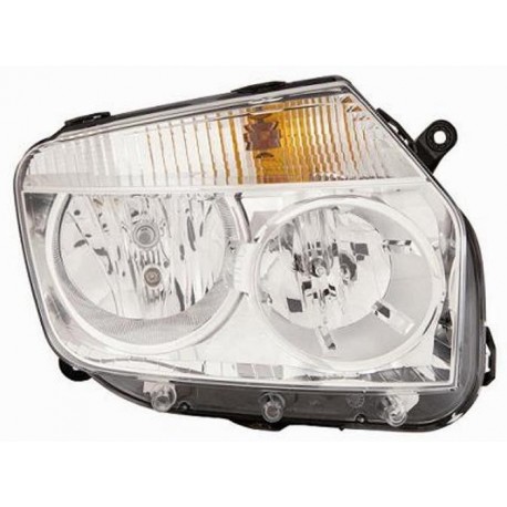 Faro proiettore H7-H1 parabola cromata guida - sx