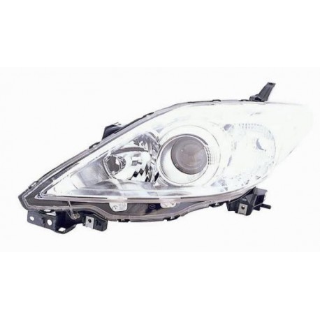 Faro proiettore H7-HB3 parabola cromata guida - sx