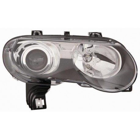 Faro proiettore H7-H9 parabola nera guida - sx