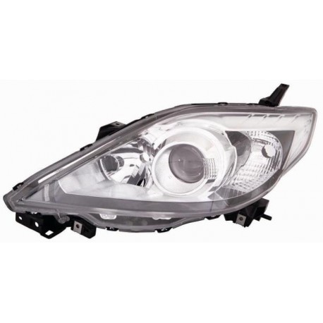 Faro proiettore H7-HB3 parabola nera guida - sx