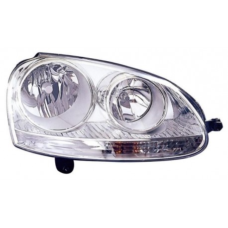 Faro proiettore H7-H7 parabola cromata dx