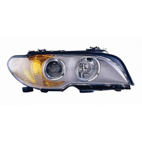 Faro proiettore H7-H7 parabola cromata dx