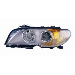 Faro proiettore H7-H7 parabola cromata sx