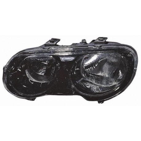 Faro proiettore H7-H1 parabola nera guida - sx