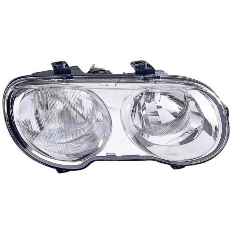 Faro proiettore H7-H1 parabola cromata guida - sx