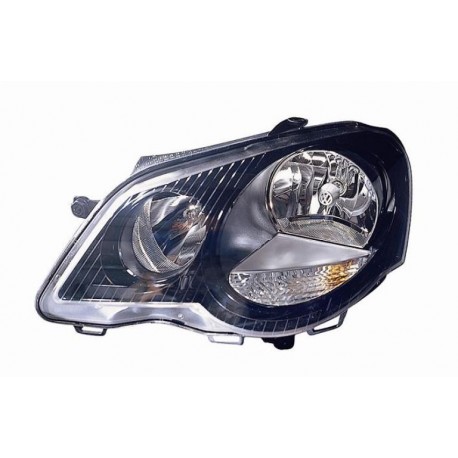 Faro proiettore H7-H1 parabola nera guida sx