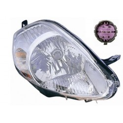 Faro proiettore H4 parabola cromata 7 pin dx