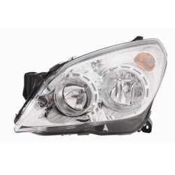 Faro proiettore H7-H1 parabola cromata guida - sx