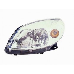 Faro proiettore H4 parabola cromata guida - sx