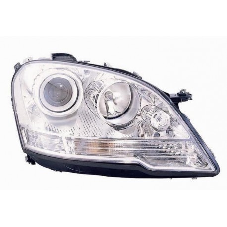 Faro proiettore H7-H7 parabola cromata dx