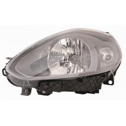 Faro proiettore H4 parabola nera guida - sx