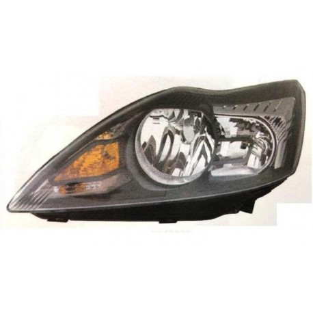 Faro proiettore H1-H7 parabola nera guida - sx