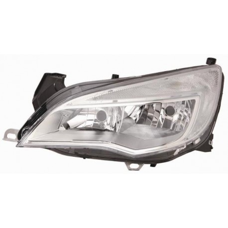 Faro proiettore H7-H7 parabola cromata guida - sx