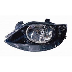 Faro proiettore H4 parabola nera guida - sx