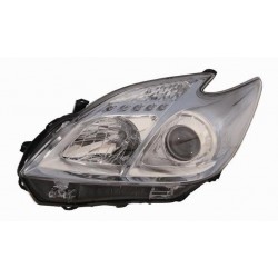 Faro proiettore H11-HB3 con cornice azzurra guida - sx