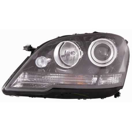 Faro proiettore H7-H7 parabola nera guida sx