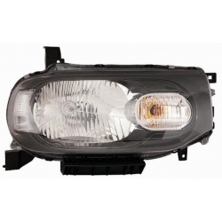 Faro proiettore H4 parabola nera guida - sx