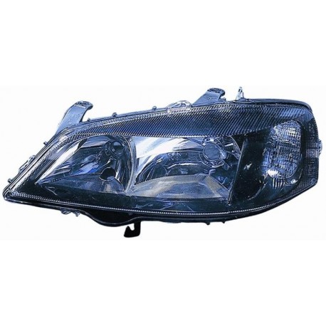 Faro proiettore H7-HB3 parabola nera guida - sx