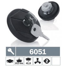 6051 Tappo carburante a baionetta ventilato con due chiavi