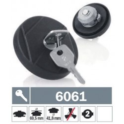 6061 Tappo carburante a baionetta non ventilato con due chiavi