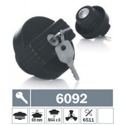 6092 Tappo carburante a vite ventilato con due chiavi