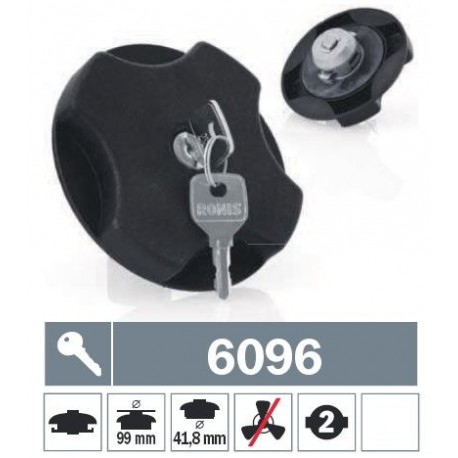 6096 Tappo carburante a baionetta non ventilato con due chiavi