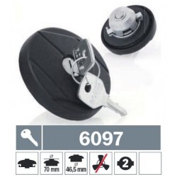 6097 Tappo carburante a baionetta non ventilato con due chiavi