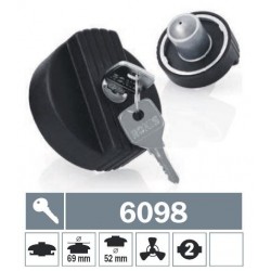 6098 Tappo carburante a baionetta ventilato con due chiavi