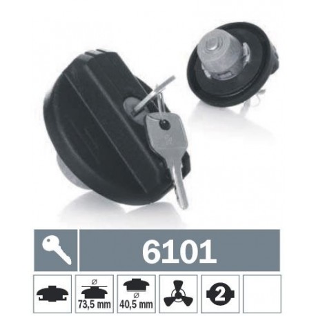 6101 Tappo carburante a baionetta ventilato con due chiavi